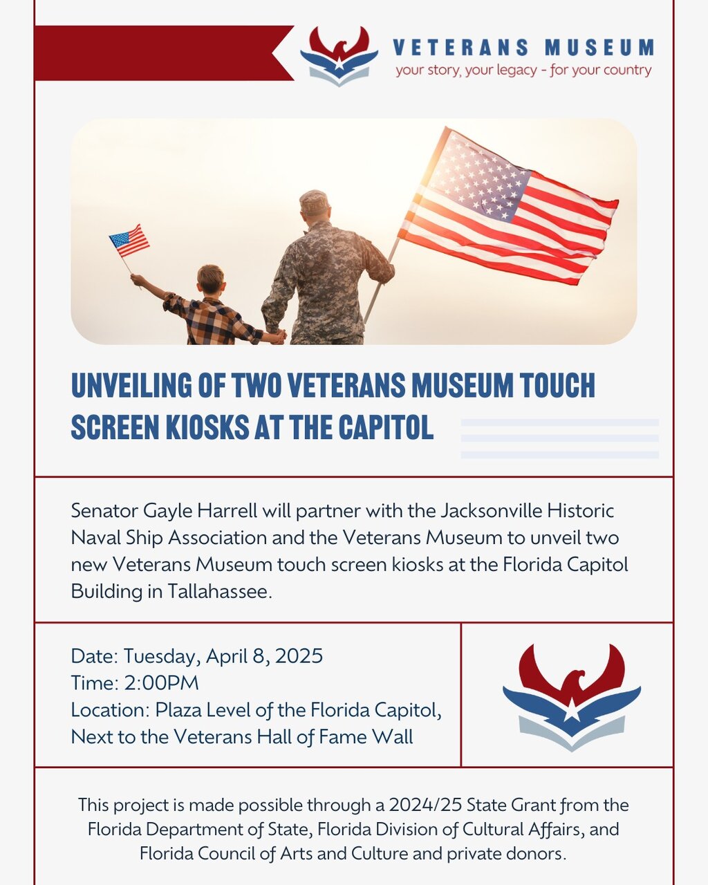 Veterans Museum Kiosks in the Florida State Capitol